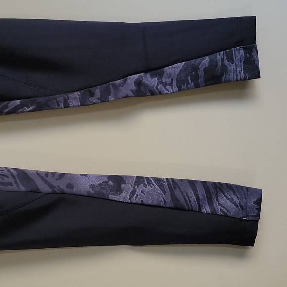Adidas x Zoe Saldana Collection 7/8 Black & Grey Patterned Leggings XS - Picture 9 of 14